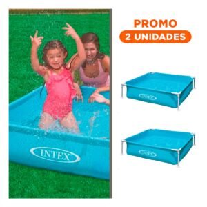 Pack2 Zona de Agua Desmontable Infantil 1,22 x 1,22 x 30 cm para Juegos en Casa