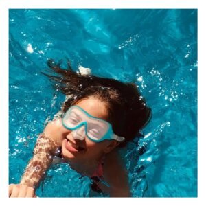 Antiparras de Buceo Celeste con Ajuste Comodo y Vision Clara Bajo el Agua