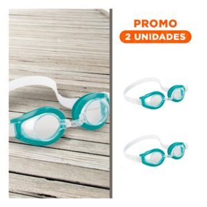 Pack2 Antiparras Natacion Verde con Marco Resistente y Ajuste Seguro