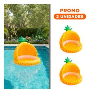 Pack2 Alberca Bebe Pina 1,02 X 94 Cm Inflable para Juegos de Agua Seguros en Casa
