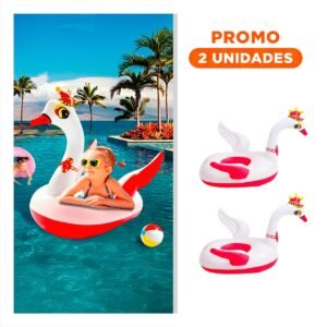 Pack2 Flotador Cisne 30 x 21 cm Ludico y Resistente para Niños en Piscina