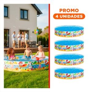 Pileta Oceano para Casa y Jardin con Espacio Recreativo Familiar y Uso Diario Y+Regalo Sticker