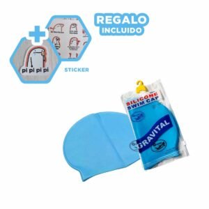 Casco de Natacion Celeste para Nadar y Comodidad Total Y+Regalo Sticker