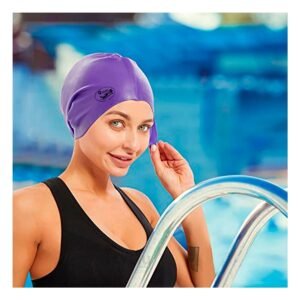 Gorro de Natacion Morado para Piscina y Cabello Protegido