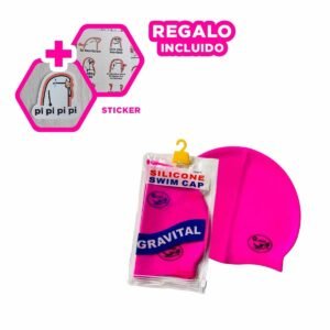 Gorro de Natacion Rosado para Nadar y Actividad Acuatica Y+Regalo Sticker