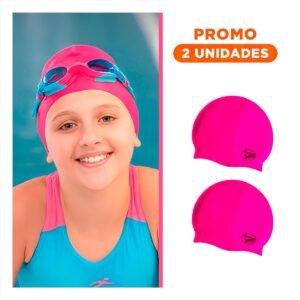 Pack2 Capucha de Natacion Rosado para Entrenamiento y Cabello Protegido