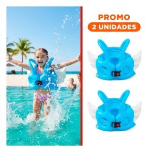 Pack2 Flotador con Alas Azul Claro Ludico y Resistente para Niños en Piscina