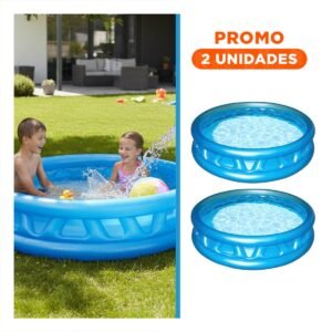 Pack2 Alberca Inflable para Patio y Jardin con Forma Redonda y Comodidad Familiar