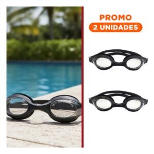 Pack2 Dispositivo Visual Negro de Natacion para Piscina con Vision Nitida y Uso Diario