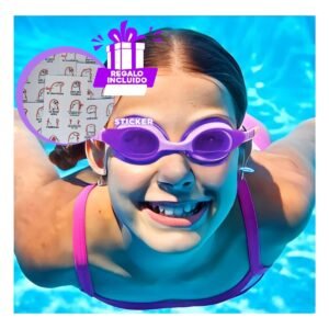 Lentes Comodo para Natacion Unisex Color Morado Uso en Piscina Y+Regalo Sticker