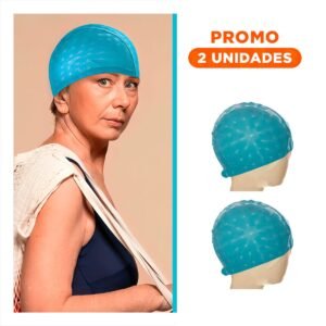 Pack2 Capucha de Natacion Celeste de Tela para Piscina y Comodidad