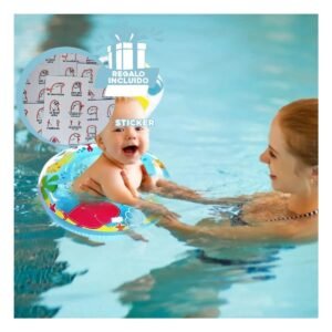 Colchoneta de Flor Celeste Acuatica y Divertida para Piscina Y+Regalo Sticker