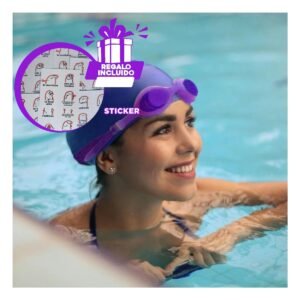 Accesorios de Natacion con Estuche para Piscina y Playa Color Morado Y+Regalo Sticker