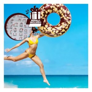 Aro Acuatico Donal Chocolate 114 cm Comodo y Seguro para Juegos en Piscina Y+Regalo Sticker