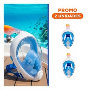 Pack2 Accesorio de Buceo Azul para Natacion Submarina con Vision Clara