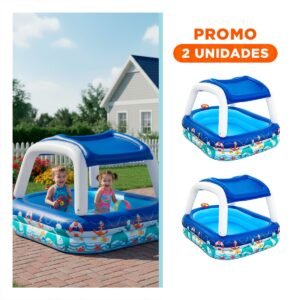 Pack2 Piscina Hogarena Estilo Marino para Casa y Exterior con Uso Familiar