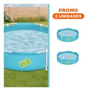 Pack2 Alberca Infantil 152x38 cm con Marco Solido para Diversion Acuatica en Casa