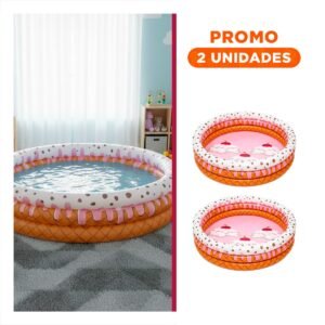 Pack2 Alberca Inflable Decorativa Estilo Helado para Jardin y Casa en Verano