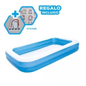 Piscina Inflable para Hogar y Verano con Estructura Comoda y Segura Y+Regalo Sticker