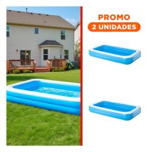 Pack2 Centro Inflable para Patio y Jardin con Area Amplia y Diseno Familiar Comodo