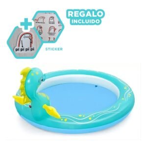 Pileta Inflable Caballito de Mar para Casa y Hogar con Diseno Decorativo Y+Regalo Sticker