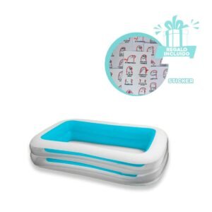 Pileta Inflable Familiar para Hogar y Patio con Diseno Comodo y Resistente Y+Regalo Sticker