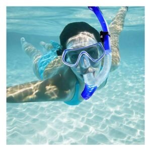 Set De Buceo De 2 Pz Azul para Actividades Acuaticas en Playa y Piscina