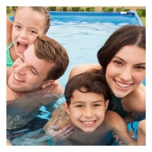 Piscina Rectangular 300x201x66 cm para Hogar y Uso Exterior Seguro y Comodo