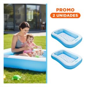 Pack2 Estanque Rectangular 168x100x28 cm para Hogar y Uso Exterior Plus
