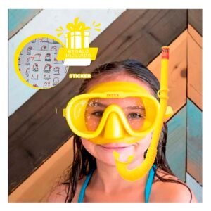 Equipo De Natacion Infantil Amarillo para Actividades Acuaticas Y+Regalo Sticker