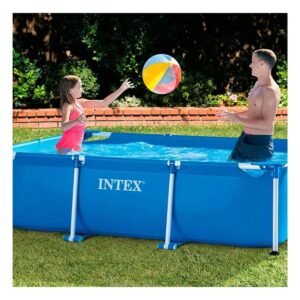 Piscina Rectangular Parante 220x150x60 cm para Hogar y Uso Exterior en Familia