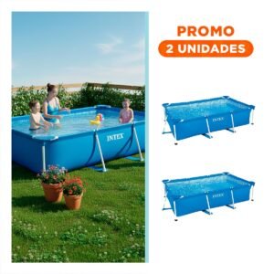 Pack2 Estanque Rectangular Parante 300x200x75cm para Hogar y Uso Exterior