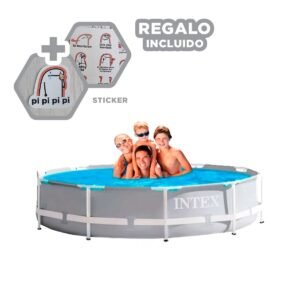 Piscineta Redonda 305 x 76 cm para Juegos de Agua en Jardín del Hogar Y+Regalo Sticker