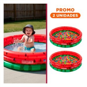 Pack2 Alberca Sandilla Inflable para Casa y Patio con Zona Recreativa