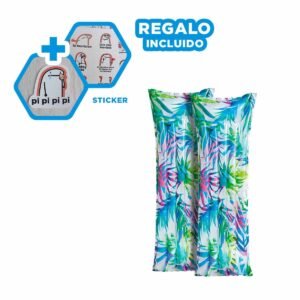 Alfombra Inflable Celeste para Casa y Relax Acuatico con Superficie Comoda Y+Regalo Sticker