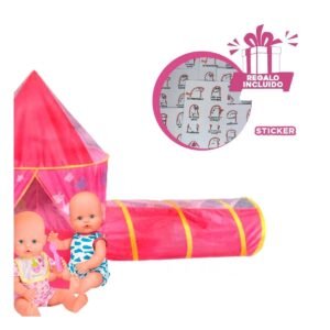 Centro de Aventura de 2 Piezas Rosado para la Familia Y+Regalo Sticker