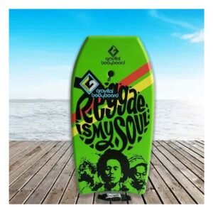 Tabla Bodyboard para Olas de Playa con Dimensiones 83,5x47,5x5,5 cm en Verde limon