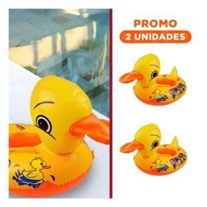 Pack2 Estilo Pato Inflable con Asas Resistentes para Piscina Hogar Alegre Amarillo