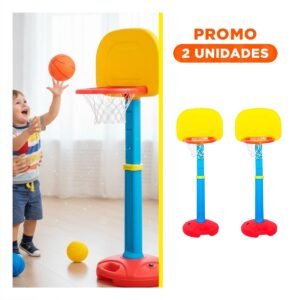 Pack2 Canasta Infantil Mediano 80cmx70cmx150cm con Red de Calidad para Juegos de Mucha Accion