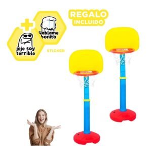 Tablero de Baloncesto Grande 80cmx70cmx230cm con Aro de Acero para Practicar Y+Regalo Sticker