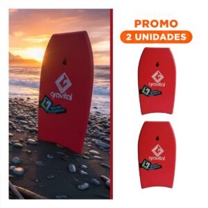 Pack2 Tabla para Uso en Olas de Mar con Estilo Rojo y Superficie Antideslizante