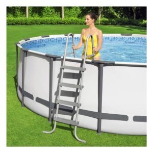 Piscina Redonda de Buen Diametro con Conjunto Completo para Exterior