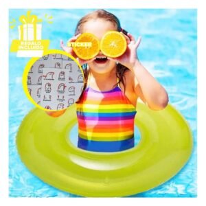 Inflable Transparente Amarillo para Juegos de Agua en Piscina y Playa Y+Regalo Sticker