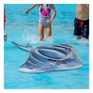 Flotador Inflable con Diseno de Mantarraya para Diversion en Piscina