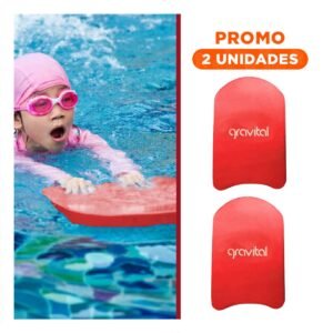 Pack2 Tabla para Natacion Plana Color Rojo Uso Diario en Piscina Hogar