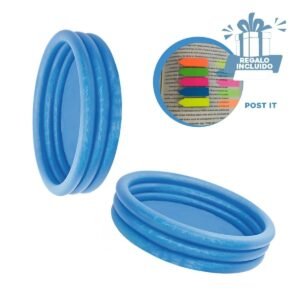 Piscina Azul Cristal de Material Resistente para el Entretenimiento en Jardin Y+Regalo Sticker