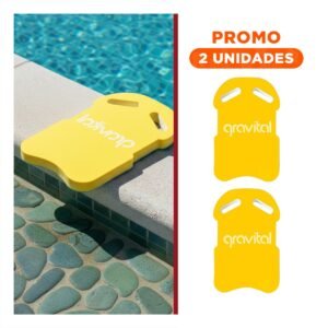 Pack2 Equipo de Natacion Gravital ST 23 con Cintura Ajustable Amarillo para Piscina