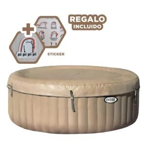Spa Hinchable Exterior de Material Reforzado para el Entretenimiento en Jardin Y+Regalo Sticker