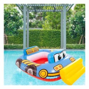Flotador Carros Infantil con Diseño de Tractor Color Celeste para Juegos en Piscina