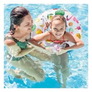 Flotador en Forma de Aro de 61 cm con Dibujos de Frutas para Piscina y Diversion